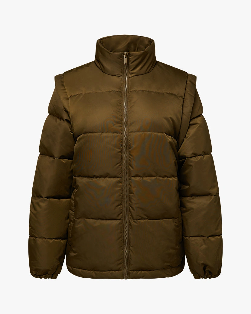 Abnehmbare Ärmel Pufferjacke Dein flexibler Winterbegleiter Stil und Wärme in einem!